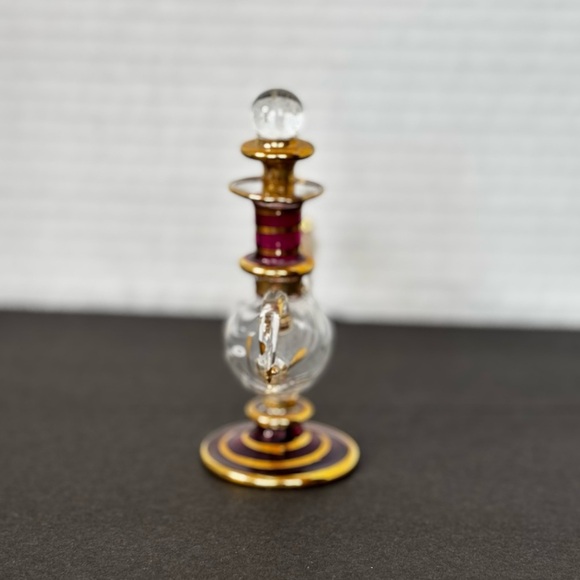 Vintage Aladdin Genie Lamp Hand Blown Glass Perfume Bottle 5.25 X 3.75 - Picture 2 of 10